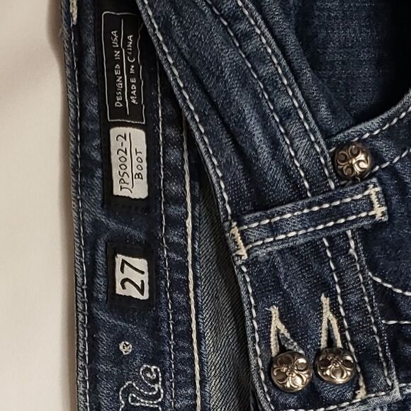 Miss Me | Bootcut Jeans with Black Lace Detail - Picture 5 of 7